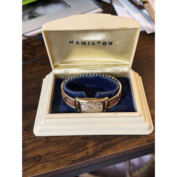 Hamilton Other - Vintage Hamilton Grover Watch 14k Gold Filled Original Case Runs Great